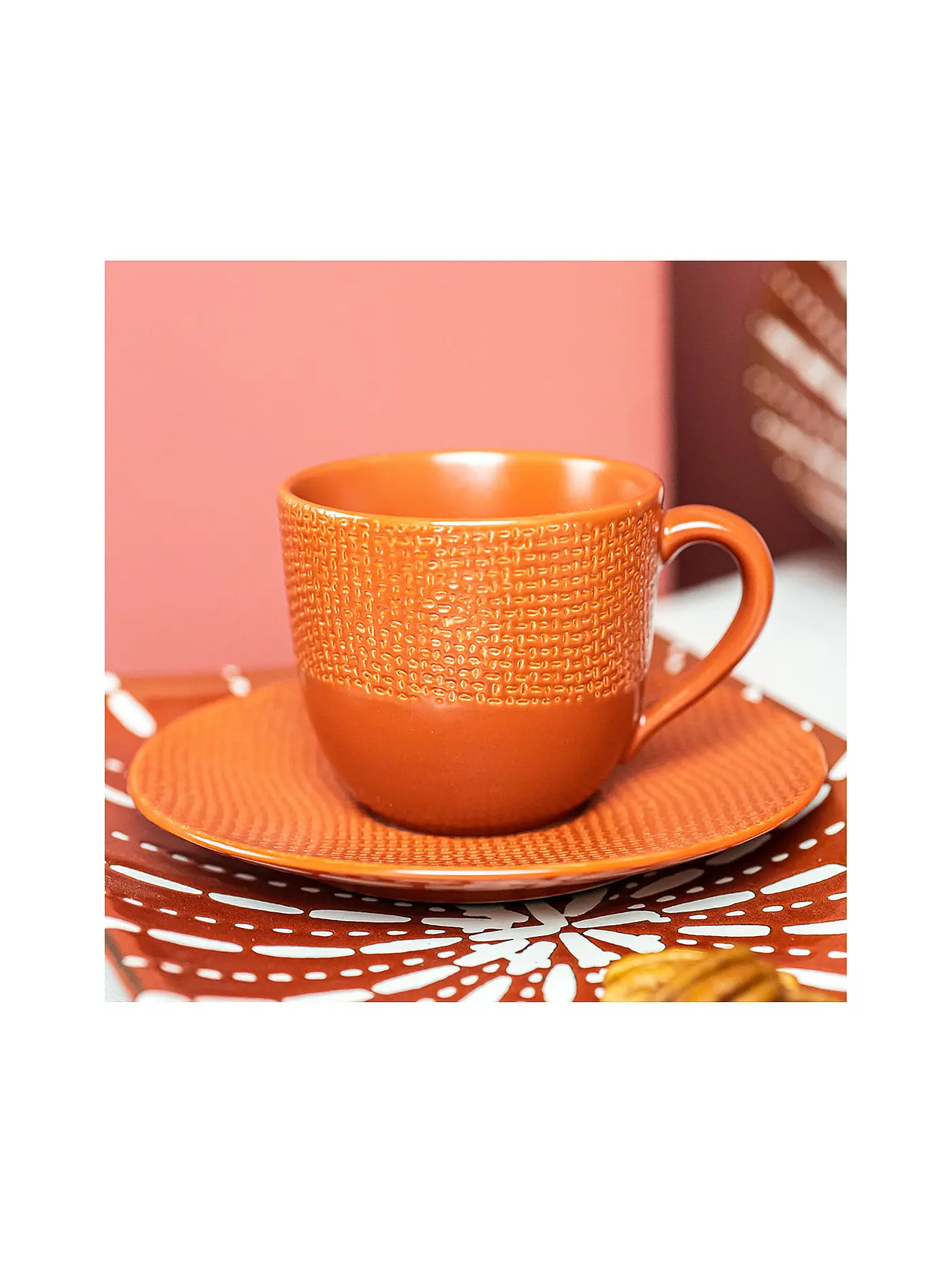 TABLE PASSION | Kaffeetasse mit Untertasse 220ml VESUVIO Terra | 